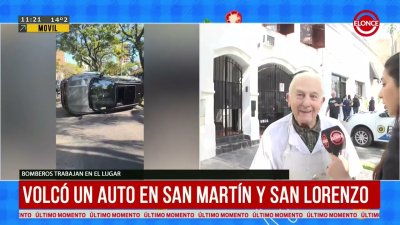 Perdi&oacute; el control de la camioneta, choc&oacute; tres autos y volc&oacute;